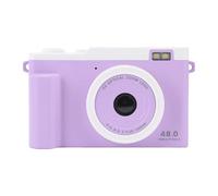 VBESTLIFE Cámara Digital de 1080p, Cámara de Enfoque Automático de 48MP y Cámara de Disparo con Lente Dual, Zoom Digital 15x, Luz de Relleno, Cámara Pequeña Compacta para Viajar (Violeta)