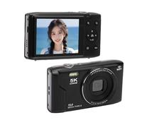 VBESTLIFE Cámara Digital de 5k, 72MP UHD Autfocus Point y Shoot Camera con Flash, Viajar Vlog Camara con Zoom 16x, WiFi, Pantalla de 2.8 Pulgadas, Memoria de 64GB (Black)