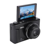 VBESTLIFE Cámara Digital de 5k 75mp con Pantalla de Volteo de 2,8 Pulgadas 180 °, Cámara de Vlog de Enfoque Automático de Zoom 18x, Batería de Gran Capacidad para Fotografía de Viaje (Black)