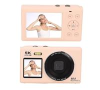 VBESTLIFE Cámara Digital de 5k para Fotografía, Cámara de Dos Pantallas de 80MP con Zoom Digital de 18x, Luz de Relleno, Cámara de Vlog WiFi Compacta para Adolescentes, Principiante (32GB)