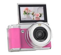 VBESTLIFE Cámara Digital de 5k para Fotografía, Cámara de Vlogging WiFi de Enfoque Automático de Lente Dual de 80MP para Youtube, 18x Zoom, Pantalla de Viaje Compacta de 3 "180 ° (Pink)