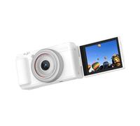 VBESTLIFE Cámara Digital de 5k para Fotografía, Enfoque Automático 80MP con Zoom Digital 16x, Pantalla de Flip de 2.8 "180 °, Cámara Selfie Vlog Compacta (White)