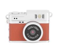 VBESTLIFE Cámara Digital del Llavero, 1080p HD Portable Small Compact Video Grabe con Luz Flash y Collar de Cadena, para Viajar, Vlog (Brown)