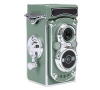 VBESTLIFE Cámara Digital Estilo TLR Retro, Mini Apuntar y Disparar Vintage con Vídeo HD de 2,7 K, Enfoque Automático de 24 MP, Cámara de Viaje con Bolsillos para Niños, Adolescentes y (Green)