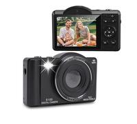 VBESTLIFE Cámara Digital para Fotografía, Cámara Vlog WiFi 4K 75MP para Youtube, 16x Zoom AutOfocus Dual Lens Selfie Camera para Adolescentes, Tarjeta de 64 GB (Black)
