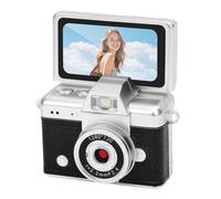 VBESTLIFE Cámara Digital Retro, Videocámara de Tamaño Pulgar con Llavero con Pantalla Abatible de 180° de 1,47 Pulgadas y Filtros Creativos, Cámara Vlog de Viaje Pequeña (Black)