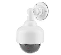 Vbestlife Cámara Falsa con Led Parpadeante Rotación de 360 ° Cámara Simulada CCTV Bola con Luz LED Impermeable para Interiores y Exteriores