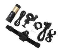 VBESTLIFE Cámara Impermeable para Bicicleta, Cámara para Casco WiFi H.264 de Compresión Tipo C de Aleación de Aluminio de 12MP para Motocicleta (Gold)