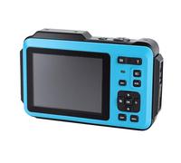 VBESTLIFE Cámara Subacuática 5K, Cámara a Prueba de Agua de 64MP con Zoom de 16X, Pantalla Dual Delantera Trasera, para Esnórquel, Buceo, Natación, Kayak