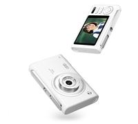 VBESTLIFE Cámara Vlogging 4K para Fotografía con Tarjeta de 16GB, Cámara Digital Compacta Portátil de 64MP para Apuntar y Disparar para Adolescentes Principiantes con Zoom de 16X, Trípode (White)