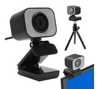 VBESTLIFE Cámara Web 4K, Cámara Web HD de 8MP con Lente Gran Angular y Micrófono de Reducción de Ruido, para Computadora de Escritorio, Computadora Portátil, Tableta, Transmisión de