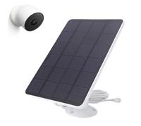 VBESTLIFE Cámaras de Panel Solar Inalámbricas para Exteriores, 10 W Pet EVA Monocristalino, Cámara de Seguridad a Prueba de Agua Panel Solar con Cable de 9.8 Pies Soporte Ajustable (1PC)