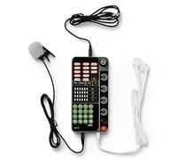 VBESTLIFE Cambiador de Voz Portátil, Disfraz de Voz de Transmisión en Vivo con 16 Efectos de Sonido, Controlador de DJ Bluetooth, para Teléfono Móvil, Computadora