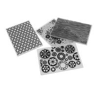 VBESTLIFE Carpetas Eming para Manualidades en Papel, 4 Piezas de Plantilla Eming de Plástico para Hacer Tarjetas, Carpetas para álbumes de Recortes con Diseños en Relieve en Relieve, Herramienta