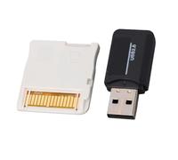VBESTLIFE Cartucho con Adaptador de Tarjeta para 2DS 3DS New 2DSLL New 3DSLL MD GB GBC FC PCE, Tarjeta de Videojuego Dual Core Revolution Precargada (White)