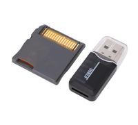 VBESTLIFE Cartucho con Adaptador de Tarjeta para 2DS 3DS New 2DSLL New 3DSLL MD GB GBC FC PCE, Tarjeta de Videojuego Dual Core Revolution Precargada (Gray)