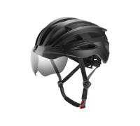 VBESTLIFE Casco de Equitación Ligero con Gafas Magnetizadas 24 Orificios de Ventilación para Hombres Adultos y Mujeres (62-65cm)