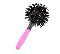 VBESTLIFE Cepillo de Pelo de Bola Redonda, Cepillo Rizador Esférico 3D de 360° para Peinar el Cabello, para Niñas con Cabello Largo y Frágil