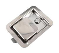 VBESTLIFE Cerradura de Paleta de Acero Inoxidable para Camión Remolque RV, Pestillo de Repuesto Resistente con Acabado Pulido y Cilindro Resistente a la Intemperie