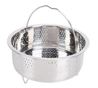 VBESTLIFE Cesta de Vapor de Acero Inoxidable 304, Cesta de Vapor para Olla Arrocera con Mango Resistente y Orificios de Densos, para Verduras, Mariscos, Huevos (20 centímetros)