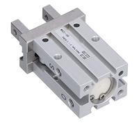 VBESTLIFE Cilindro de Agarre Neumático, Pinza Paralela de Doble Acción MHZ2 16D, Bloque Oxidado Duro, Riel Guía de Alta Resistencia, Sellado de Clip