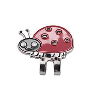 Vbestlife Clip de Sombrero de Golf, Marcador de Pelota de Golf Lindo de Acero Inoxidable con Regalo de Golf de Marcador de Bola Magnética para Mujeres Lady Kids(Escarabajo C514)