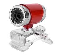 VBESTLIFE Clip-on 360 grados USB 12 megapíxeles HD Webcam cámara con micrófono (rojo + divisor)