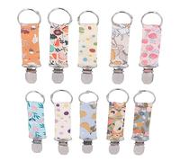 VBESTLIFE Clips para Sombreros, 10 Piezas Clip para Sombreros Patrón Colorido Abrazadera Multifuncional para Sujetar Sombreros para Bolsas de Viaje Mochilas