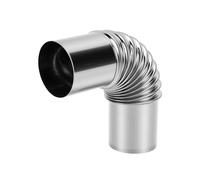 VBESTLIFE Codo para Tubo de Estufa de Pellets, Escape de Chimenea de 50 | para Recorrido de Escape Estrecho, Construcción de Acero Galvanizado, para Calentador Interior y Ventilación para Acampar