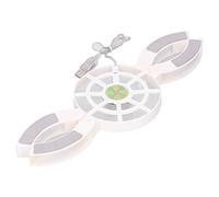 VBESTLIFE Cojín del refrigerador del Ordenador portátil, Cojín de enfriamiento Plegable del PC del Ordenador portátil, Base de enfriamiento Luminosa del USB de Cuatro pies(Blanco)