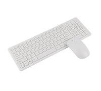 VBESTLIFE Combinación de Teclado y Ratón Inalámbricos de 2,4G, Teclado Ultradelgado de 108 Teclas de Tamaño Completo y Ratón Ergonómico para Ordenador Portátil de Escritorio (White)