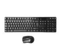 VBESTLIFE Combinación de Teclado y Ratón Inalámbricos, Ratón USB Silencioso de 2,4 GHz y Teclado Ergonómico de 103 Teclas con Teclado Numérico de Tamaño Completo