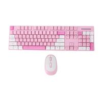 VBESTLIFE Combo de Teclado y Mouse Inalámbricos 2.4G Ergonómico de Tamaño Completo, Plug and Play con 104 Teclas y Modo de Suspensión Inteligente para PC, Computadora Portátil, Computadora (Tipo 1)