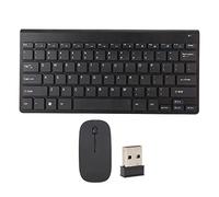 VBESTLIFE Combo de Teclado y Mouse Inalámbricos, Receptor USB Inalámbrico de 2.4 GHz, Juego de Teclado y Mouse Silencioso Ultradelgado para Oficina, con Indicador LED para PC Portátil