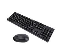 VBESTLIFE Combo de Teclado y Mouse Inalámbricos, Teclado Inalámbrico de 2.4G con Mouse Ergonómico para Computadora PC, Teclado de 104 Teclas, con Batería (Black)