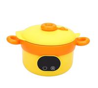 VBESTLIFE con Calefacción Inalámbrica de Acero Inoxidable 304, Cuenco Calentador de Alimentos con Aislamiento de 470ML, para Familias Ocupadas (YELLOW)