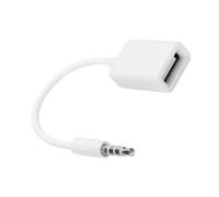 VBESTLIFE Conector Macho de 3,5 Mm a USB Hembra Adaptador de Cable Auxiliar para Reproductores de para Automóvil Resistente Al Agua Durable