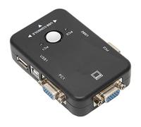 VBESTLIFE Conmutador KVM, Divisores de Video Ultra HD de 1920x1440, Conmutador KVM DVI USB2.0, Puerto VGA, Compatible con Juegos en LíNea y DVR, para Compartir Video en la Oficina en el Hogar