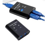 VBESTLIFE Conmutador USB 3.0, 2 Computadoras Comparten 1 Impresora con Plug and Play, Conmutación Rápida, Transferencia de Alta Velocidad para Compatibilidad con Múltiples Sistemas
