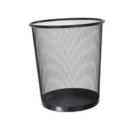 VBESTLIFE Contenedor de Basura Circular de Malla Metálica Resistente para el Hogar, Cocina, Baño, Oficina, Diseño Ligero (BLACK)