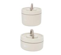 VBESTLIFE Contenedor de Comida Redondo de Acero Inoxidable con Aislamiento, Caja Térmica Ligera para Escuela, Niños y Adultos (2 cajas)