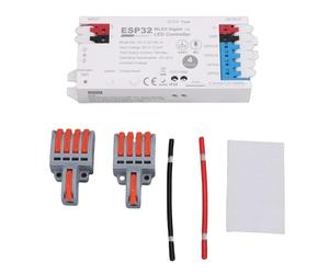 VBESTLIFE Controlador de Tira LED Digital, Controlador LED de 4 Canales Micrófono Incorporado para Sincronización de Música, 15A, Puerto UART, Compatible con Aplicación WLED