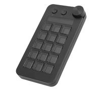 VBESTLIFE Controlador de Transmisión, 15 Teclas Macro Personalizables para Activar Acciones en Aplicaciones, Controlador de Estudio con Accesezos Atajos (BLACK)