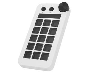 VBESTLIFE Controlador de Transmisión, 15 Teclas Macro Personalizables para Activar Acciones en Aplicaciones, Controlador de Estudio con Accesezos Atajos (WHITE)