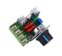 VBESTLIFE Controlador de Velocidad del Motor de CA, Regulador de Velocidad Variable de 2000 W con SCR de 25 A, Voltaje Ajustable 50-220 V para Estufa Eléctrica, Calentador de Agua, Atenuador de