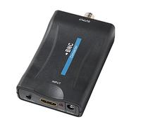 VBESTLIFE Convertidor a BNC, Caja de Conversión de Señal de Vídeo con para Cámaras de Seguridad DVR, Compatible con Salida NTSC y PAL (Negro)