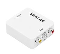 VBESTLIFE Convertidor de AV a VGA, convertidor de Video portátil Ligero 1920x1080 HD AV2VGA, convertidor de Video AV ~ VGA de 1080P Plug and Play