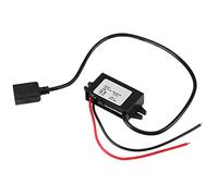 VBESTLIFE Convertidor Reductor CC CC, Regulador Reductor de 12 V/24 V A USB 5 3 A, Protección contra Sobrecorriente, Adaptador USB para Monitor de Audio, Pantalla LED, Encapsulado de Silicona A