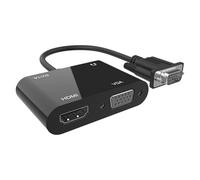 VBESTLIFE Convertidor VGA a HDMI VGA con Entrada de Audio de 3,5 Mm, Soporte de Pantalla Dual, Transmisión de Vídeo Estable, para Proyectores Portátiles