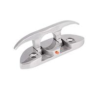 VBESTLIFE Cornamusa Plegable para Barcos Marinos, Cornamusa Abatible de Acero Inoxidable 316, de Muelle de 4-1/2" para Amarre, Emergente Resistente para Velero, Pontón, Kayak, Cubierta